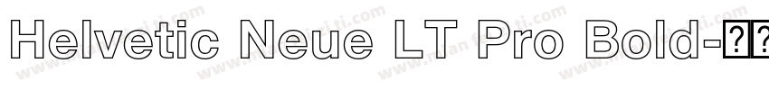 Helvetic Neue LT Pro Bold字体转换